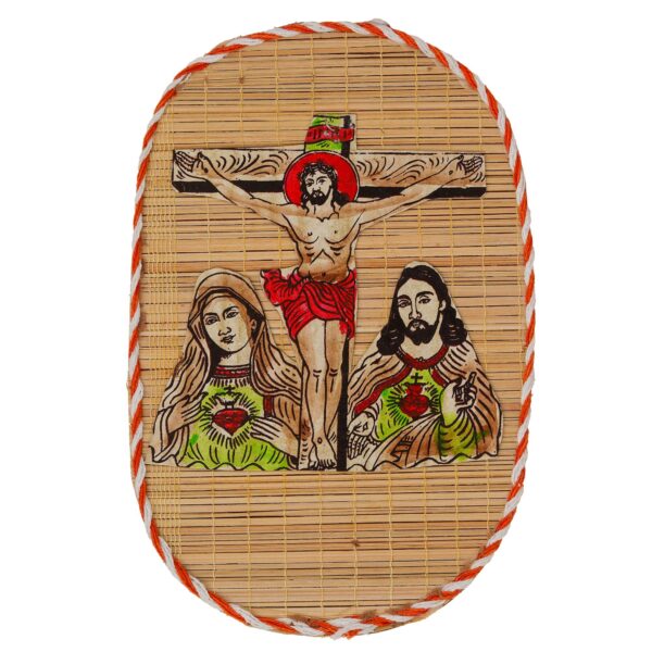 Jesus And Mother Marry Bamboo Design Hand Crafted Modern Interior Wall Hangings